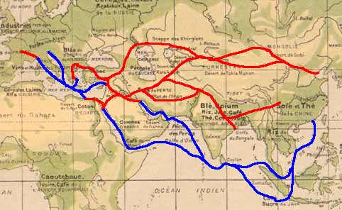 carte route de la soie